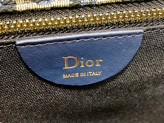 Dior 2026 Book Tote 26cm White Blue mix Colors Canvas