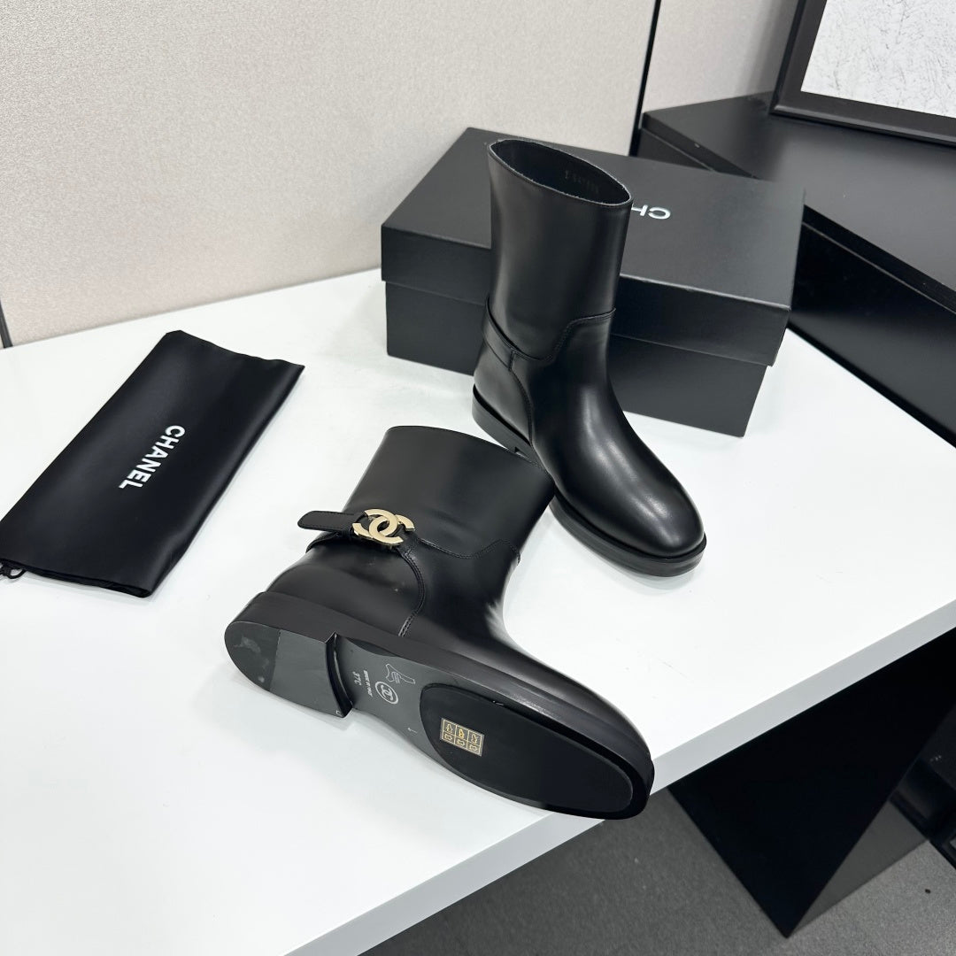 CC 26S Turnlock Botines 3cm Black Leather 109273