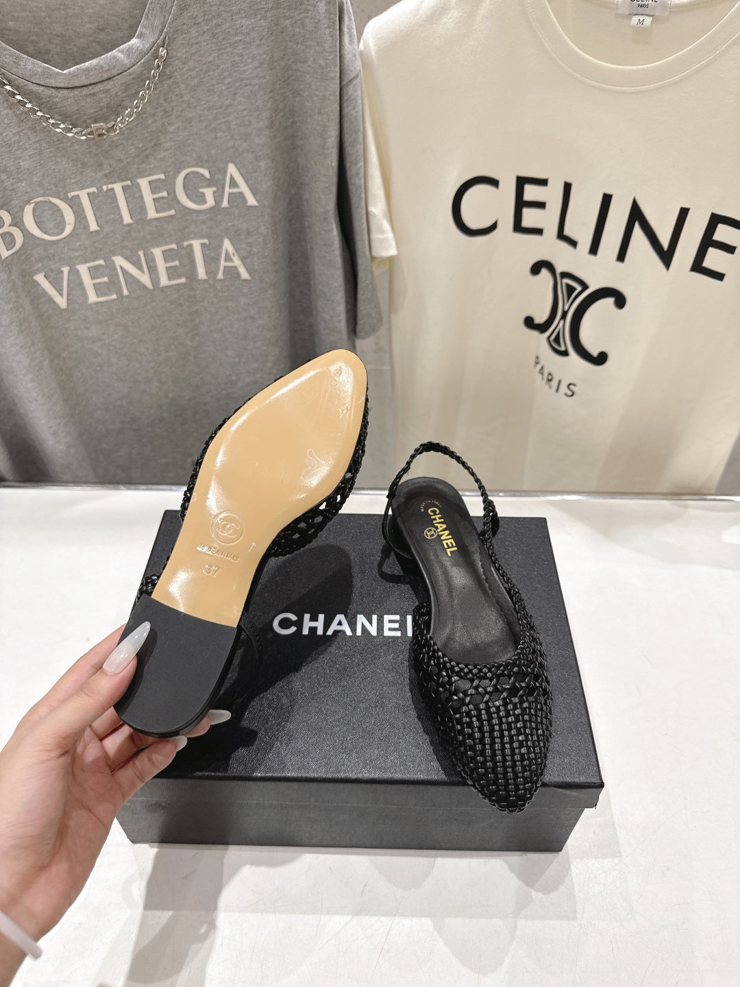 CC 26s Slingback Flat Black Distinct Woven 888093