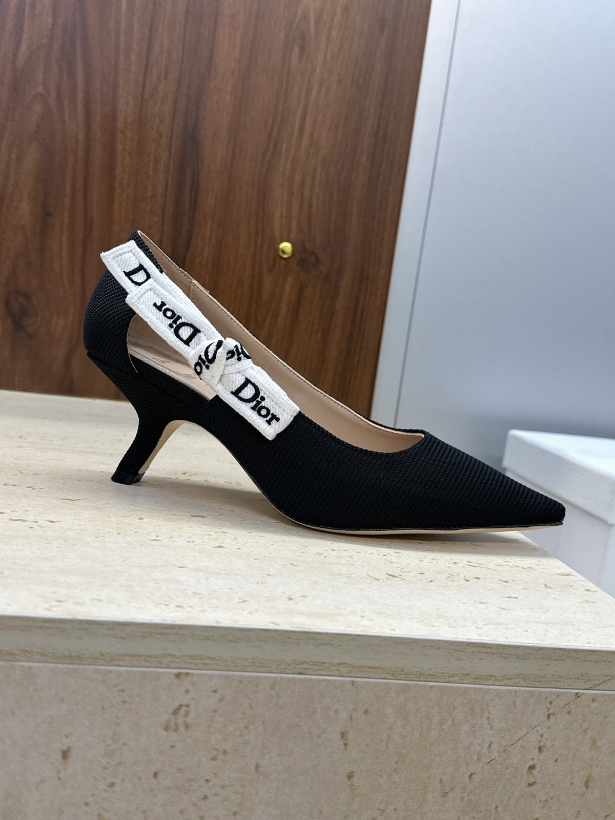 CD J'Adior Pump 6.5cm Black Technical Fabric 633065