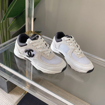 CC Sneaker In White Mesh Fabric 145612