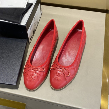 ballet flats quilted lambskin