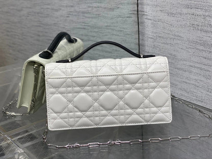Dior 2026 My Dior Mini Bag Two-Tone White Black Lambskin 284081
