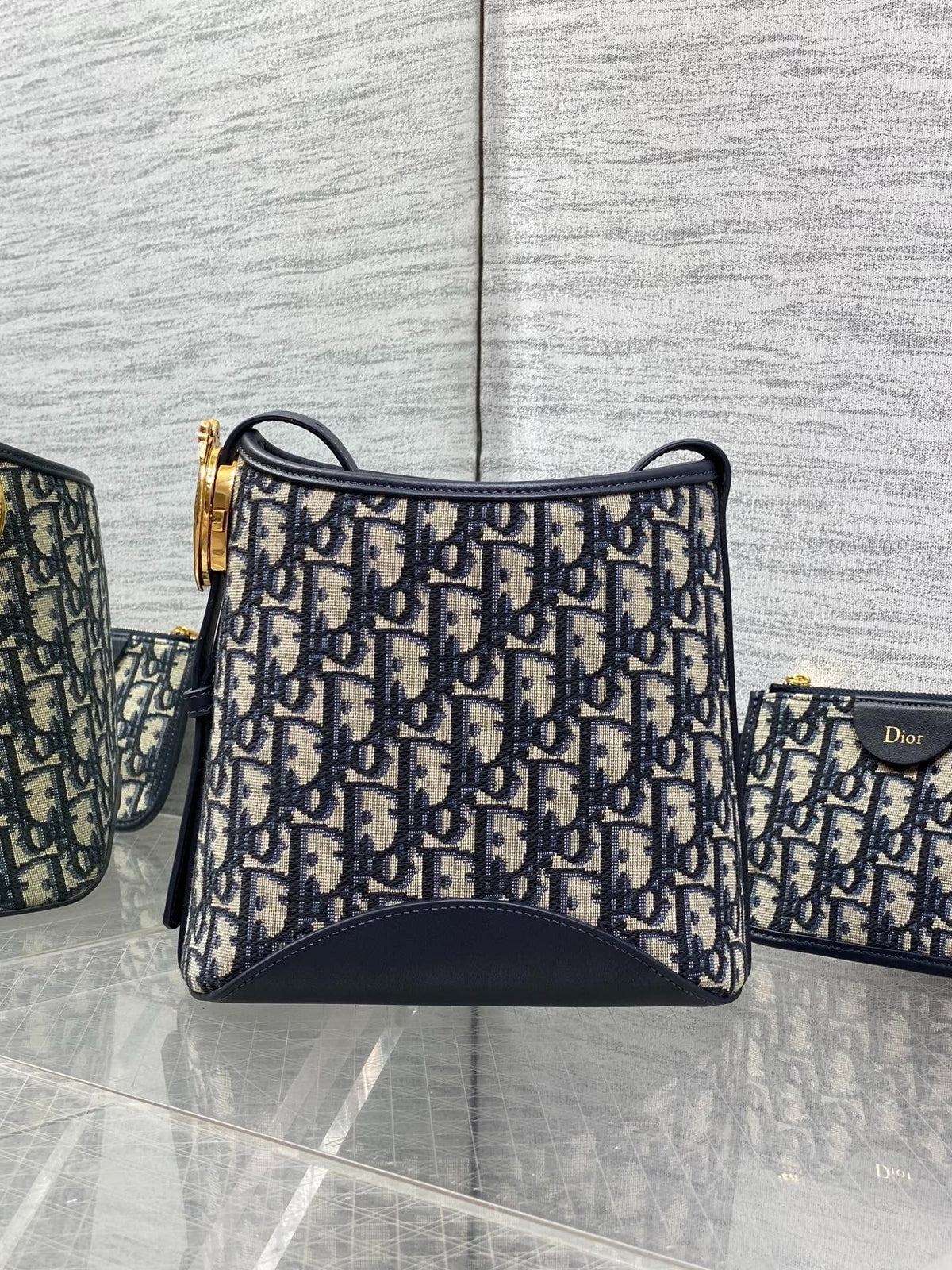 Dior 2026 Medaillon Bucket Bag 19.5cm Fabric And Grained Calfskin