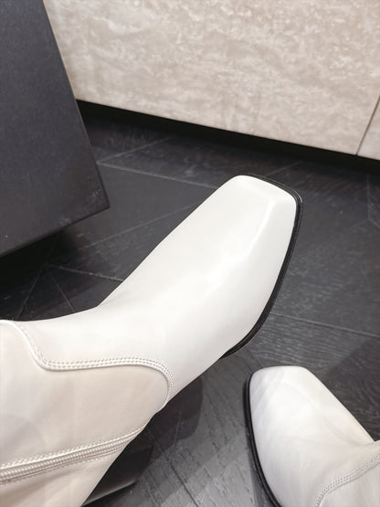 CC Autumn/Winter 2026 Ankle Boots 7cm White Calfskin 954125