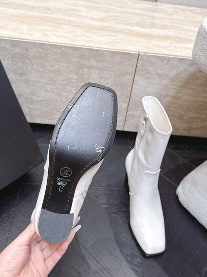 CC Autumn/Winter 2026 Ankle Boots 7cm White Calfskin 954125