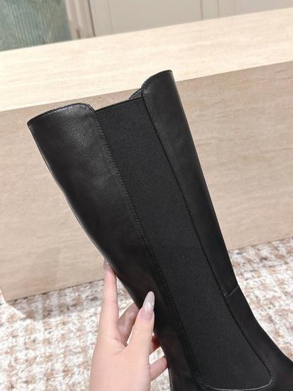 CC 25SS High Boot Black Calfskin 431721