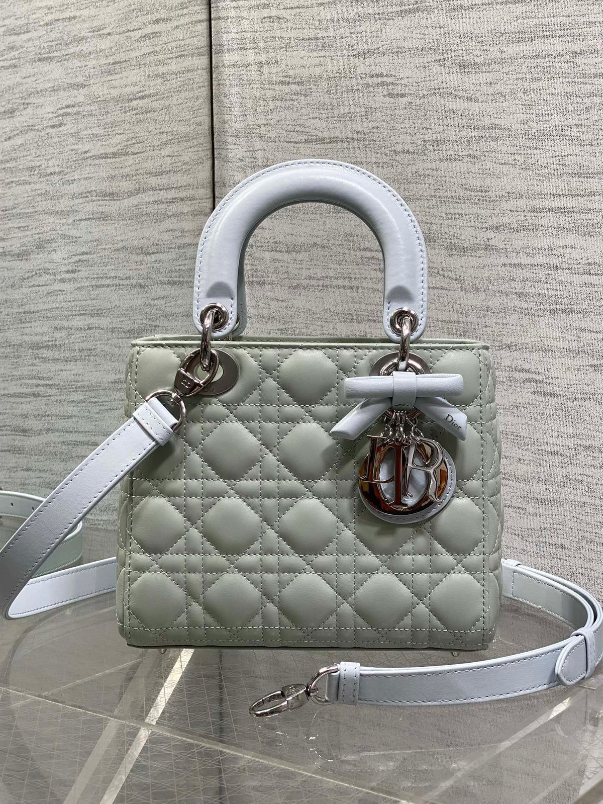 Dior 2026 Lady Dior Bag Grey Charcoal Lambskin 286579