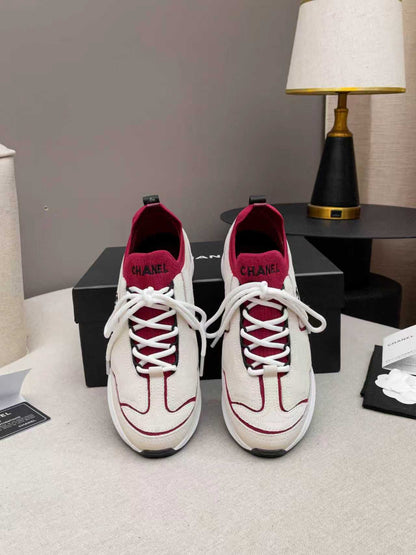 CC Métiers d’art 2026 Sneakers Red White Calfskin Fibers 846392