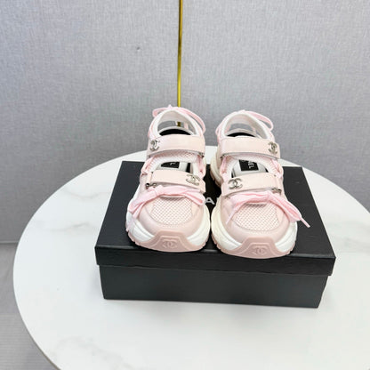CC 26s Casual Sneakers Pink Leather Mesh 865831
