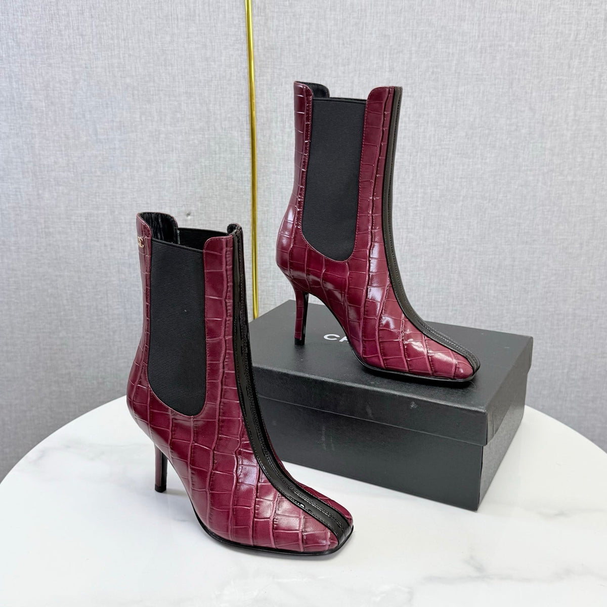 CC 26s Metiers d'Art Boot Burgundy Embossed Leather 904452