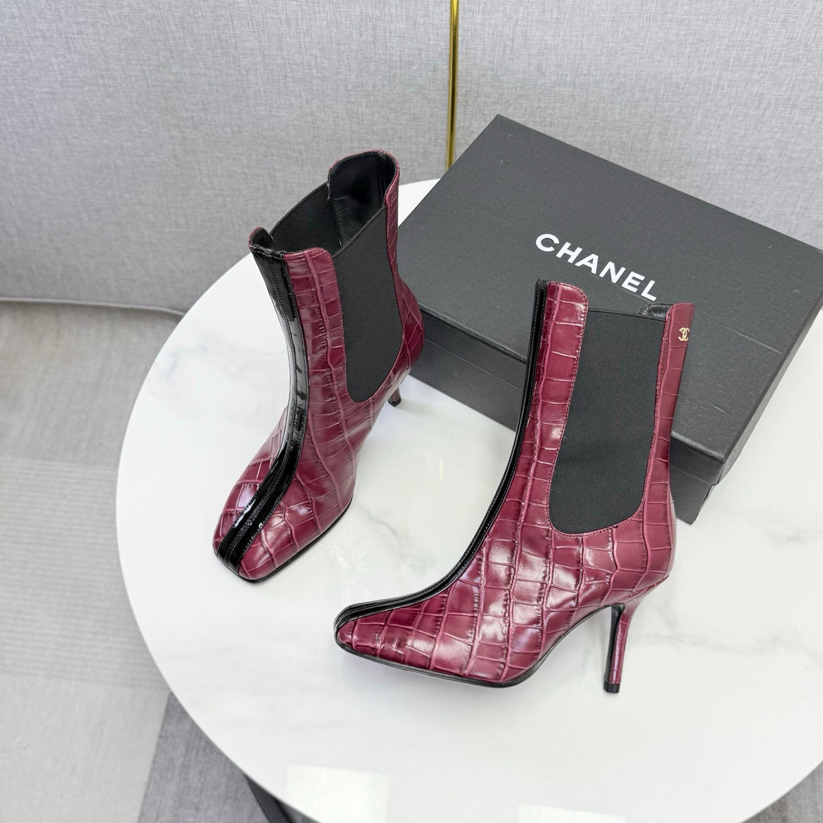 CC 26s Metiers d'Art Boot Burgundy Embossed Leather 904452