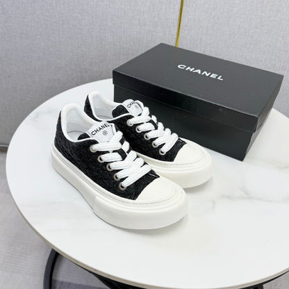 CC 26s Platform Sole Sneakers Black Canvas 972898