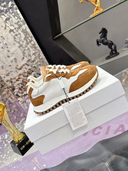 CD C'est Dior Sneaker  Brown White Mesh Suede Calfskin 546578